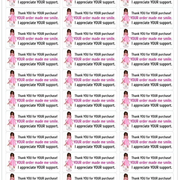 Thank You Stickers Order Shipping Labels Sticker - Picture 2 of 3